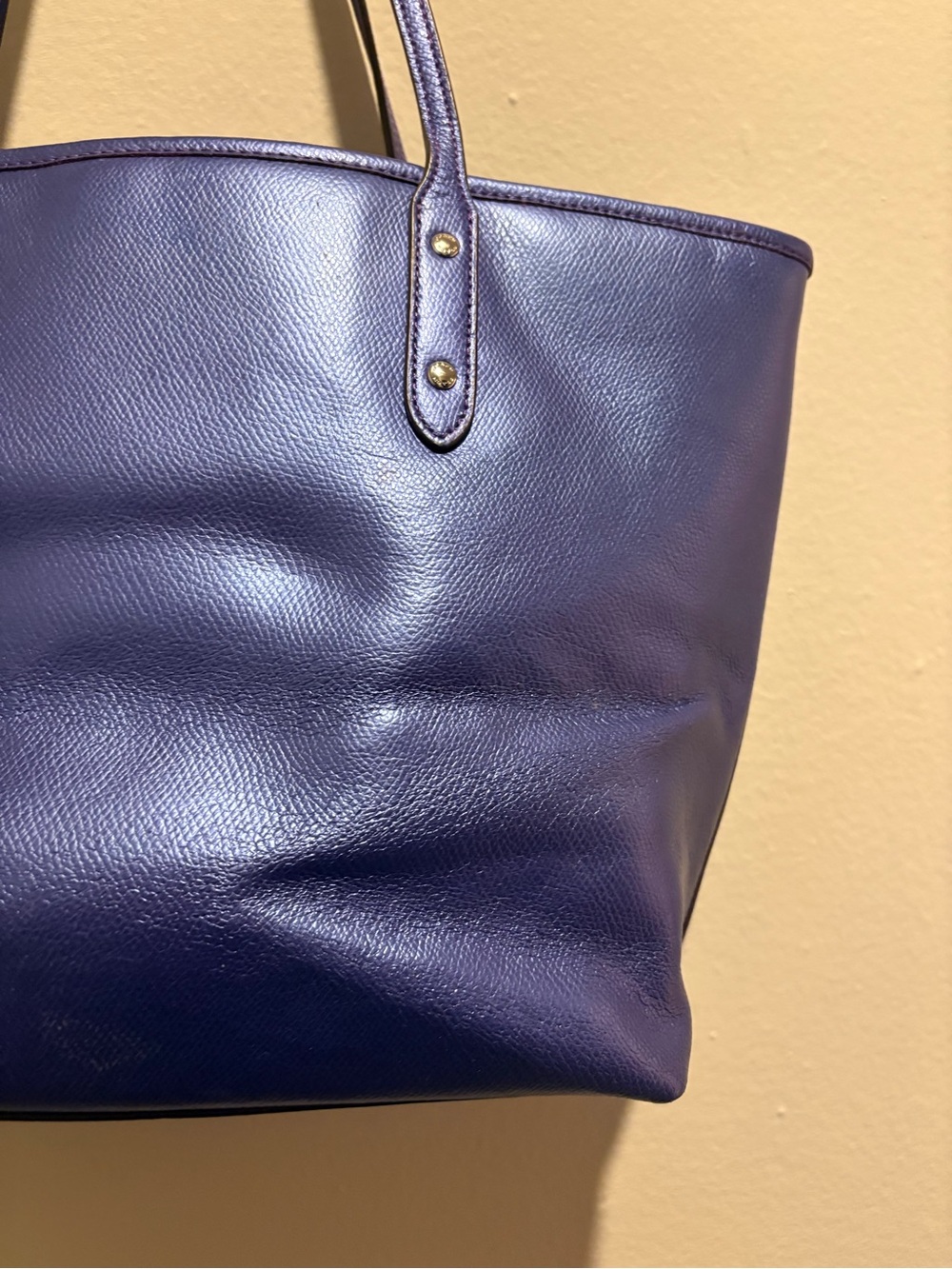 Coach Leather City Zip Tote in Metallic Purple - Picture 7 of 12